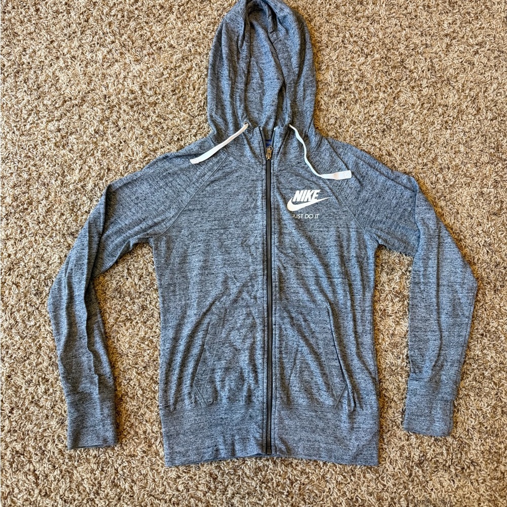 Nike Y2K Women's Heather Gray Zip-Up Hoodie size XS